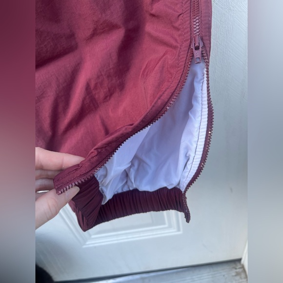 VTG 90s Champion Swishy Maroon Jogger Pants w/zip up ankles & cotton lining • L - Picture 11 of 12